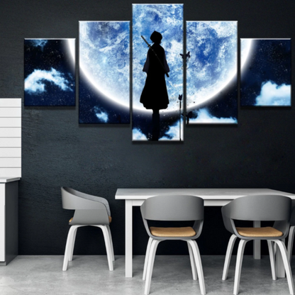 Hero Shadow in Full Moon night 5 Piece Canvas Print Wall Art Home Decor Cuadros