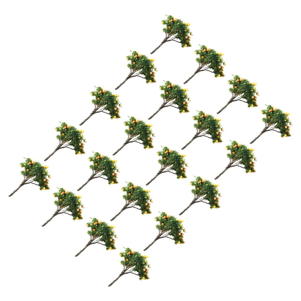 Mini Model Trees 20Pcs Train Railroad Micro Landscaping Layout Diorama Decor 7cm