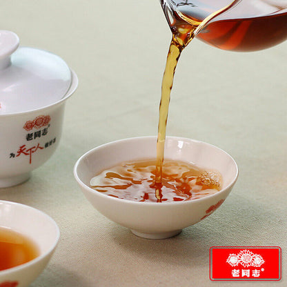 357g 2017 Old Comrade Ripe Puerh Chun Xiang Tea Batch 171 Haiwan Shu Puer Tea