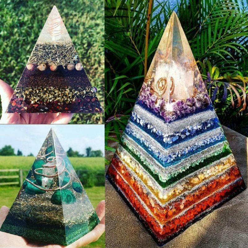3Pcs/Lot Large 3D Pyramid Resin Mold 15cm Silicone DIY Crafts Decor Making Tools