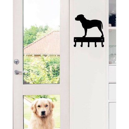 Pit Bull Terrier (Natural Ears) Key Rack Wall Mounted Hook Up Iron Crafts Decor