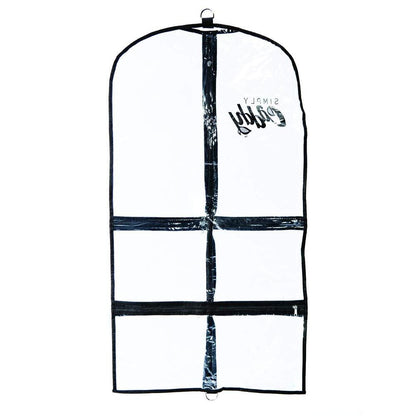 Simply Caddy Costume Garment Bag with Pockets, Black Trim Clear
