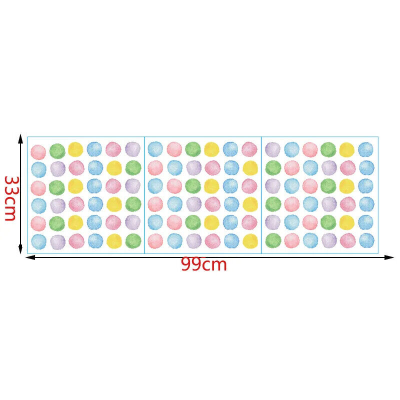Wall Stickers Vinyl Multi-Color Polka Dots Kids Boys Girls Bedroom Circle Decals