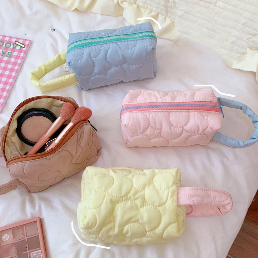 Fabric Makeup Toiletry Bag Candy Cosmetic Organizer Cute Make Up Pencil Case 1PC