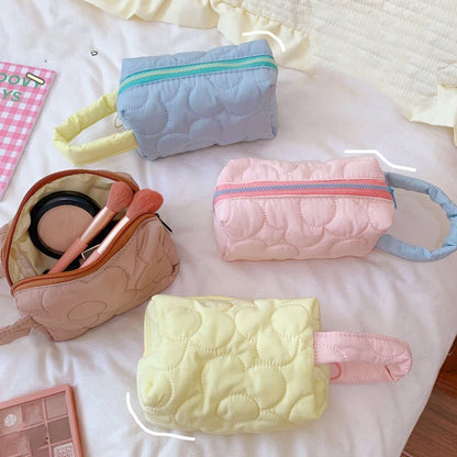 Fabric Makeup Toiletry Bag Candy Cosmetic Organizer Cute Make Up Pencil Case 1PC