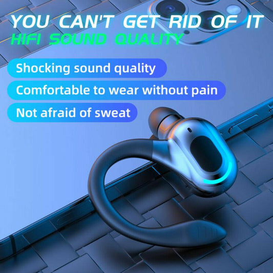 Wireless Bluetooth 5.1 Earpiece Headset Driving Trucker Earbuds Noise Cancelling