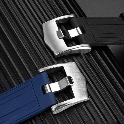 Rubber Watch Strap Fit For Omega Seamaster 300 Waterproof Diving 20mm Band
