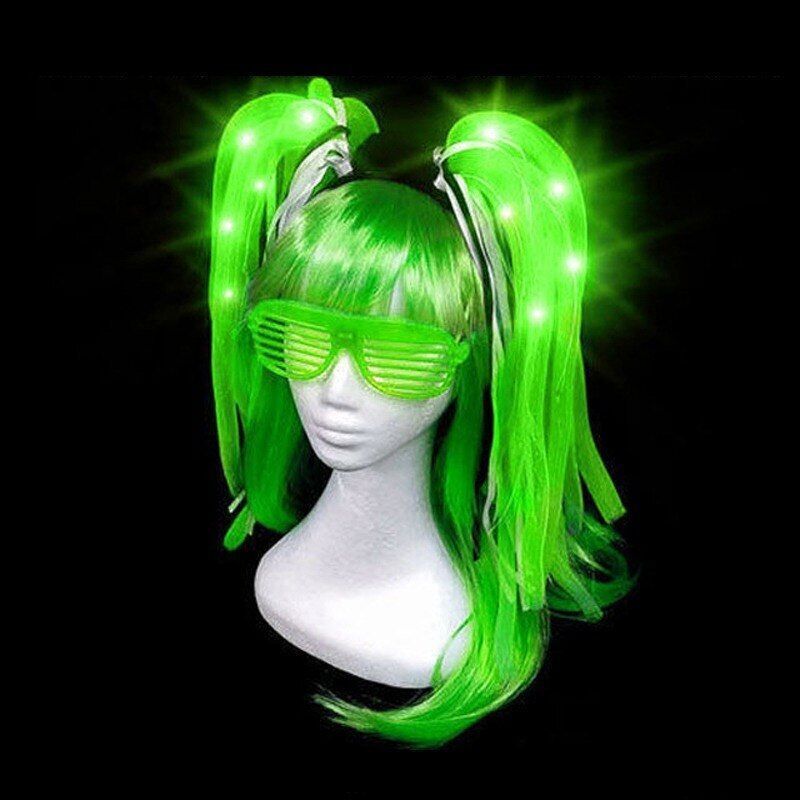 Women Hair Accessories Extension Light Up Braids Crown Bands Pipe Party Costumes