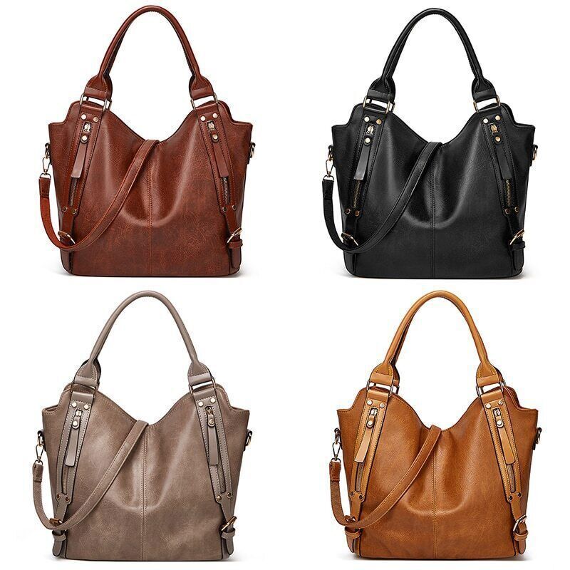 Handbag Bag Side Pockets Bag PU Leather Totes Shoulder Bags Ladies