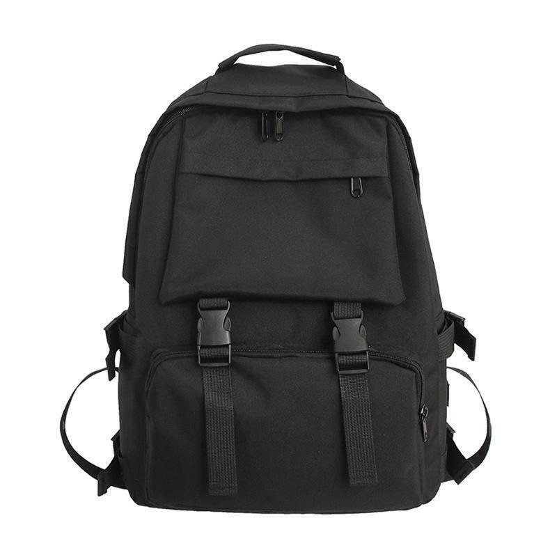 2022 New Black Backpack Unisex Oxford School Bag Women Men Bagpack Bag