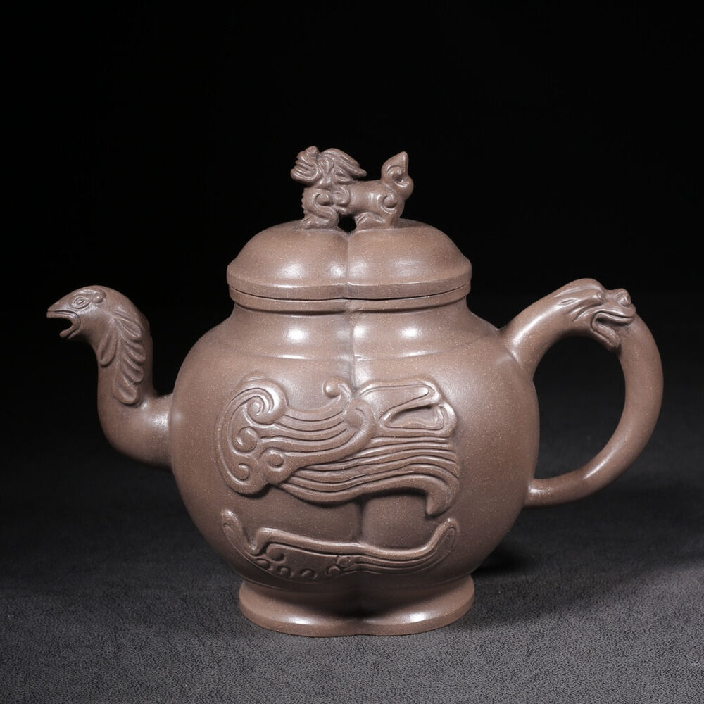 Chinese Yixing Zisha Clay Handmade Exquisite Teapot （祥瑞 底款：友泉）