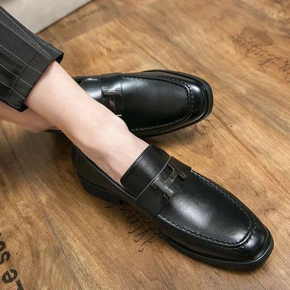 Men Shoes Dress Loafers Genuine Leather Business Shoes Men Wedding Shoes
