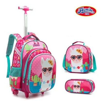 3pcs Schoolbag Lunch Bag School Bags Wheeled Backpack Student Backpack Boys