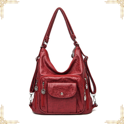 Women LUXURY Leather Handbag Vintage Crossbody Shoulder Bag Female Casual Tote