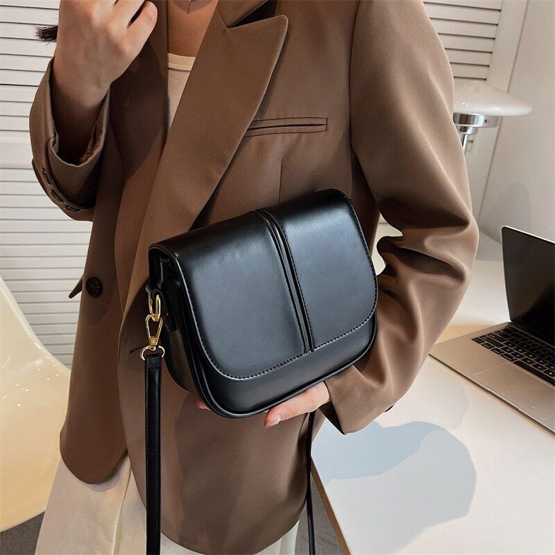 Saddle Crossbody Bags Women Winter Handbags Leather Shoulder Bag