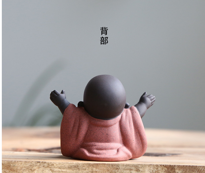 Big belly Maitreya Buddha tea pet decoration Yixing purple sand tea playing tea