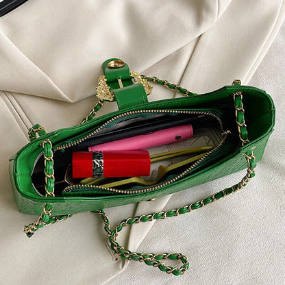 Women's Pattern Chain Shoulder Bags Handbags Bags Clutch Blue Green Bags