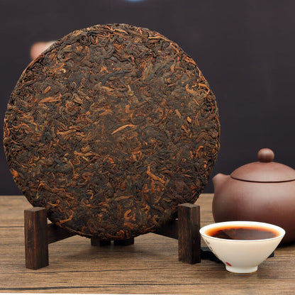 357g Yunnan Chinese Pu-erh Tea Cake Ripened Pu'er Tea Health Green Food Puer Tea