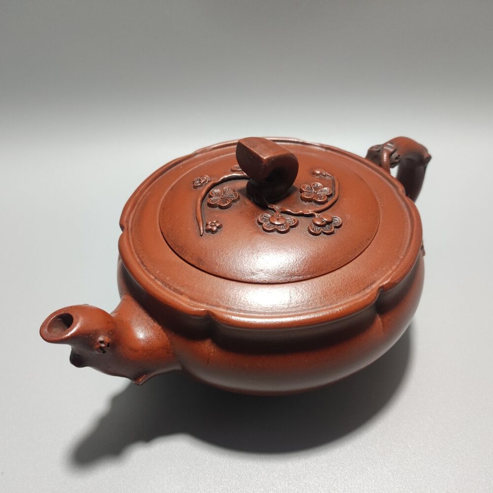 Vintage China Yixing Purple Clay Teapot Zisha Ceremony Nice Plum Blossom Teaware