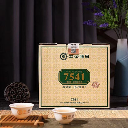 CHINATEA Brand Classic 7541 Pu-erh Tea Cake 357g Zhongcha Raw Pu'er Puer