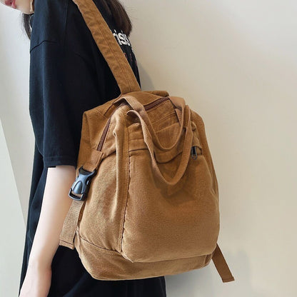 Women Backpack Canvas Girl Fabric School Bag Student Bag Kawaii Ladies Backpack