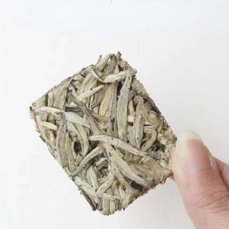 Baihao Silver Needle White Tea Brick Organic Spring Whhite Tea Baihaoyinzhen Tea