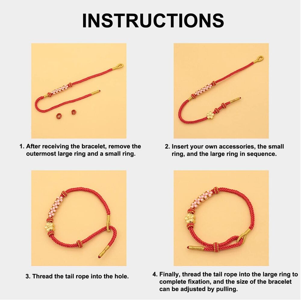 Handmade Chinese Spring Knot Flower Bracelet Feng Shui Lucky Accessories Gifts