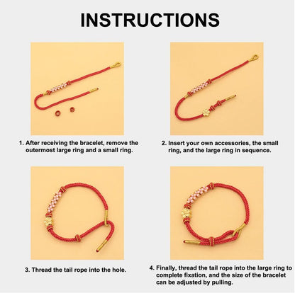 Handmade Chinese Spring Knot Flower Bracelet Feng Shui Lucky Accessories Gifts