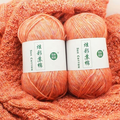 Hot Sale 100g Colourful Cotton Hand Skeins Soft Yarn Weave Crochet Knitting Yarn