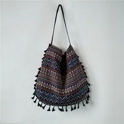 Vintage Shoulder Bag Tassel Boho Gypsy Fringed Handbags Open Bags 43*2*40 Cm 1PC