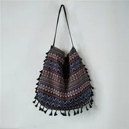 Vintage Shoulder Bag Tassel Boho Gypsy Fringed Handbags Open Bags 43*2*40 Cm 1PC