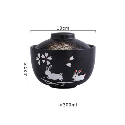 Japanese Ceramic 4.25 Inch Stew Pot Lid Steam Soup Bowl Steaming Cup Slow Cooker -