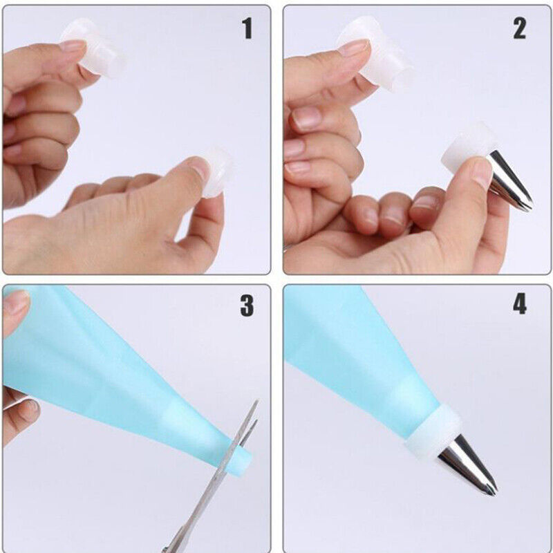 20 Pcs Cake Baking Decorating Kit Set Piping Tips Pastry Icing Bag Nozzles T-ca
