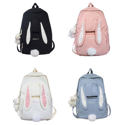 Rabbit Ear Backpack Teen Girls School Backpack School Daypack Nylon Bookbag