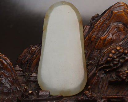 Chinese Natural Hetian Jade Carving Kwan Yin Statue Lucky Pendant Gift Amulets