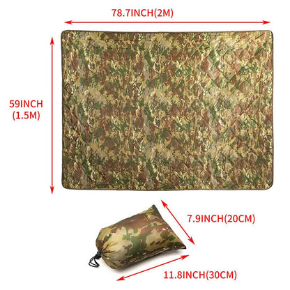 Camping Blankets Cotton Camo Quilted Pad Portable Jungle Light Single Comforter