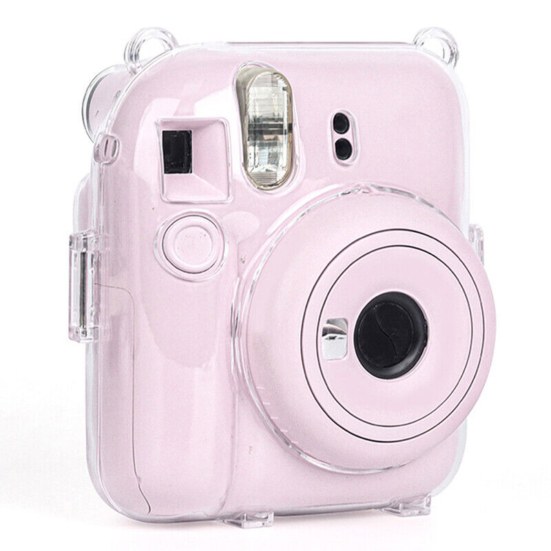 Shiny Crystal Camera Case for Fujifilm Instax Mini 12 Clear Cover Bag with Strap
