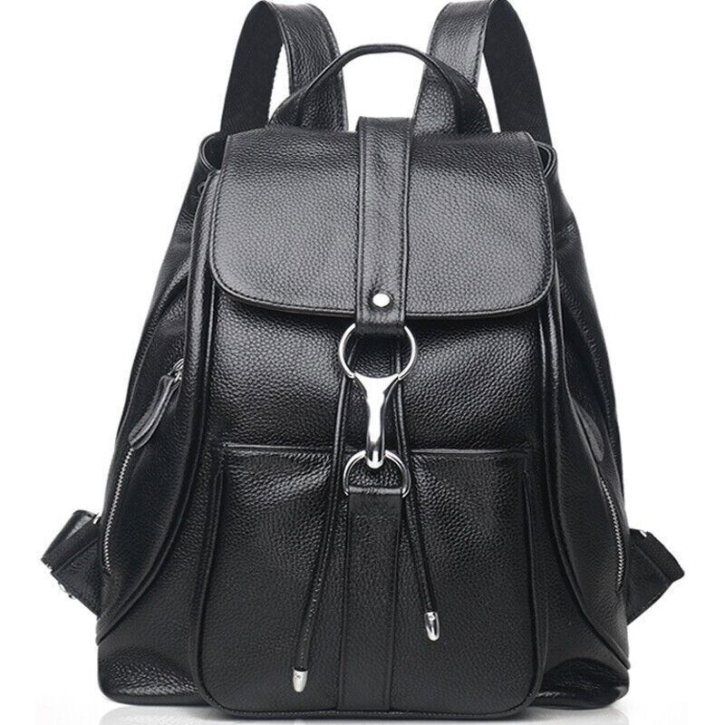 Genuine Leather Women's Backpack Travel Bag Rucksack Shoulder Bag School Bag
