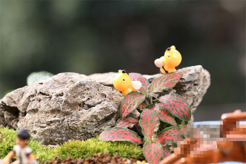 8pcs Little Bee Miniature Fairy Garden Decoration Supplies Ornament Figurine DIY