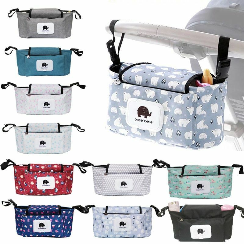 Baby Stroller Bag Mom Diaper Hook Carriage Waterproof Large Stroller Accessories