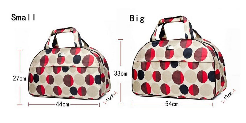 Women Travel Bags Print Nylon Waterproof Men Luggage Duffel Handbags 54x19x33cm