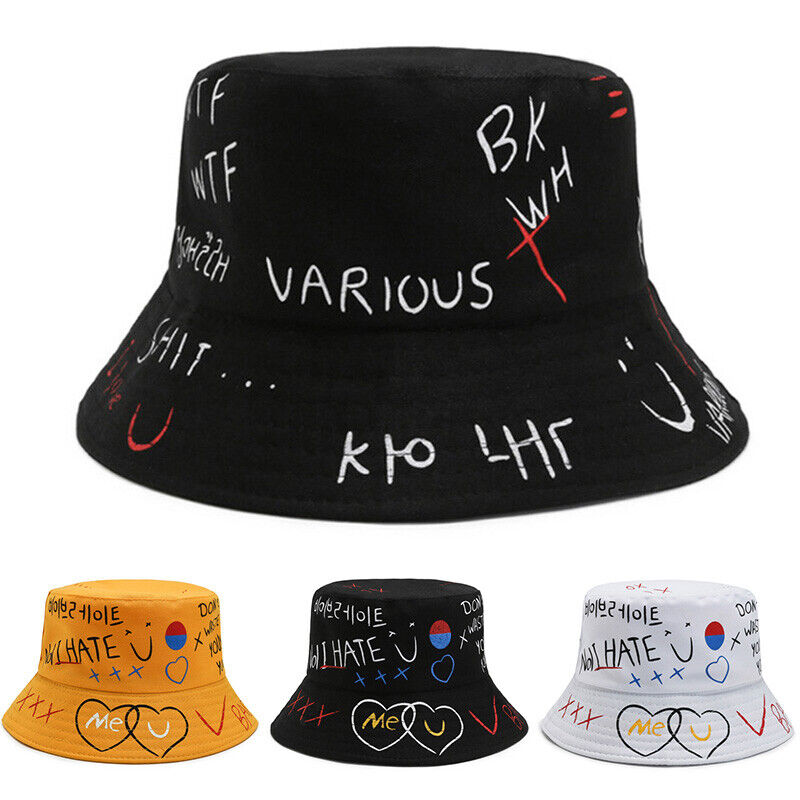 Fashion Graffiti Bucket Hat Fisherman Hat Sun Hat Bucket Hip Hop Cap Unisex