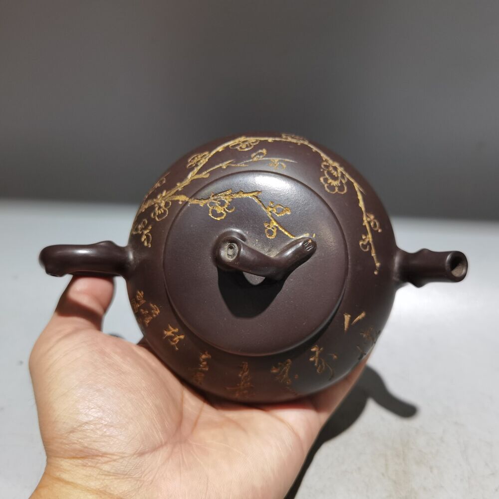 Fine vintage chinese yixing purple clay teapot zisha ceremony fashion gift small