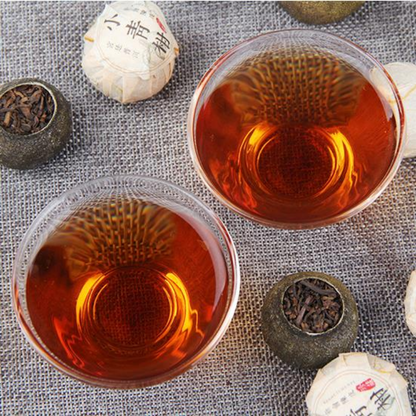 200g Small Green Mandarin Puerh Ripe Tea Yunnan Premium Cooked Pu-erh Black Tea