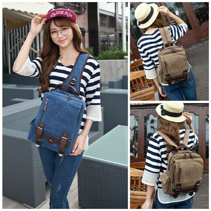 Canvas Backpack Men Travel Back Pack Shoulder Bag Women Laptop School Bags