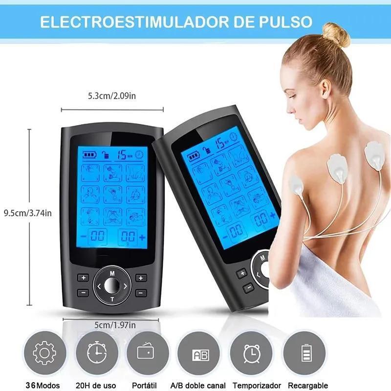 Tens Unit Rechargeable Muscle Stimulator Massager Pain Relief Dual Channel