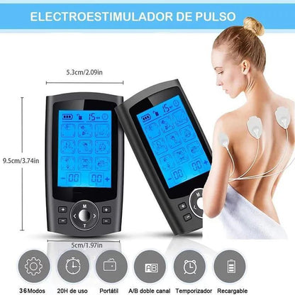 Tens Unit Rechargeable Muscle Stimulator Massager Pain Relief Dual Channel
