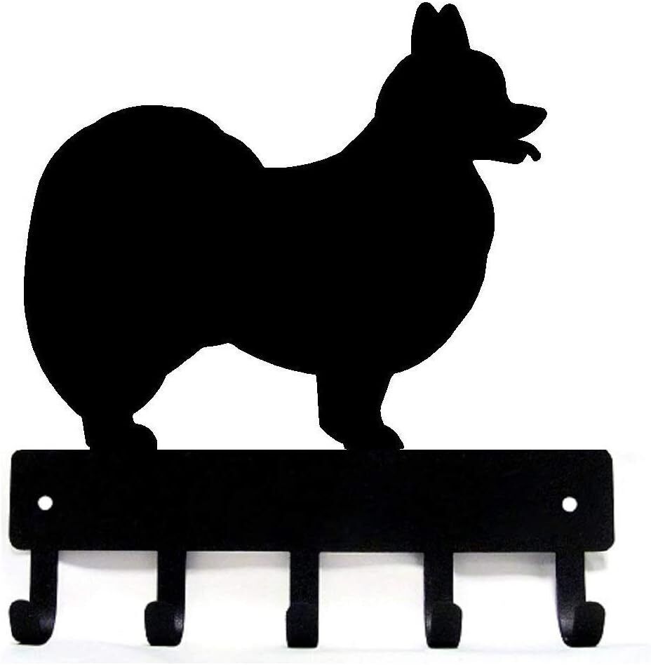 Papillon Dog - Key Hooks & Keychain Holder - 6 inch Wide Metal Wall Art