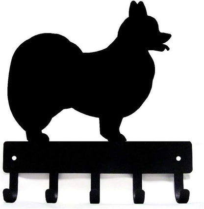 Papillon Dog - Key Hooks & Keychain Holder - 6 inch Wide Metal Wall Art