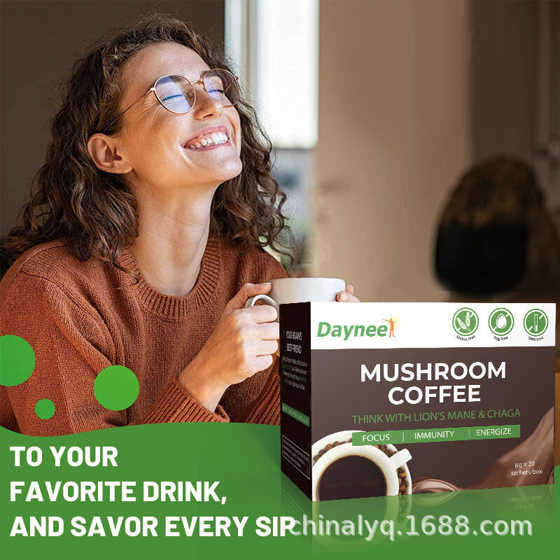 Mushroom Coffee Mix for Immune Support Natural Herbal Tea